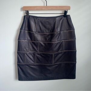 Leather Skirt with Zipper Design! Size 4